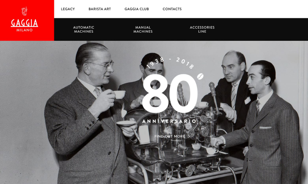 The new Gaggia Milano websites are online!