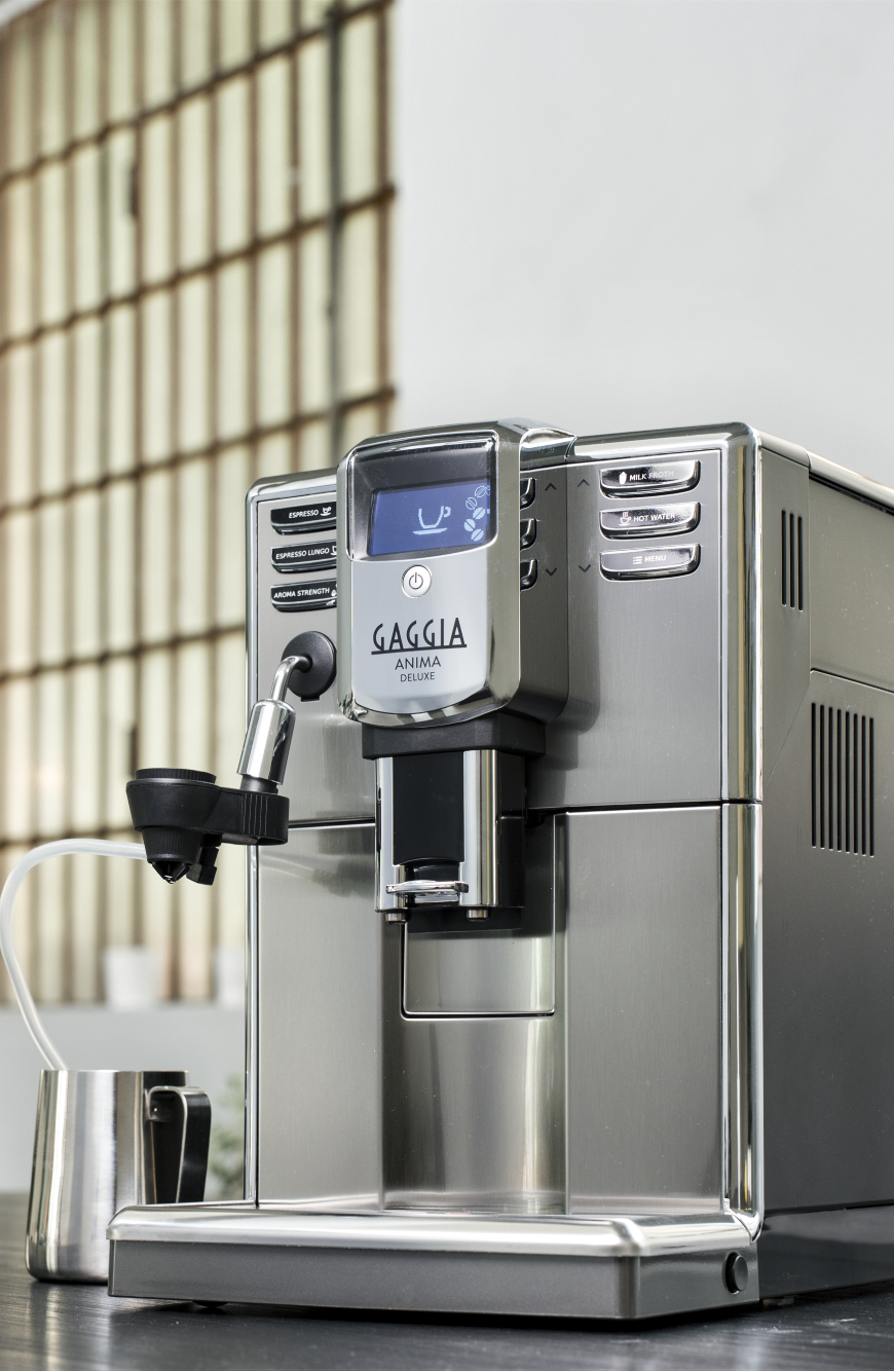 Fully Automatic Espresso Machine with Milk Frother Silver Enjoy Freshly Ground Italian Style Coffee with One Click