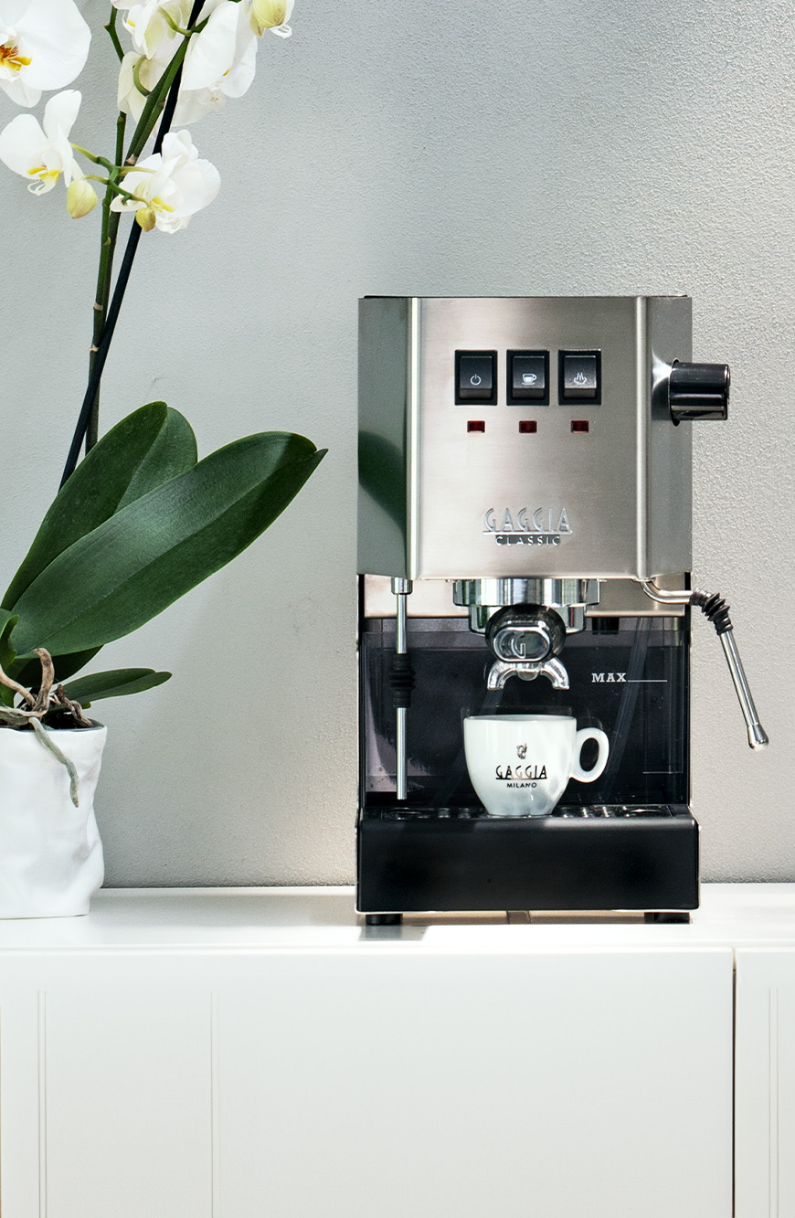 Buy Gaggia Classic Evo White Coffee Machine Online in India- The Coffee Co.